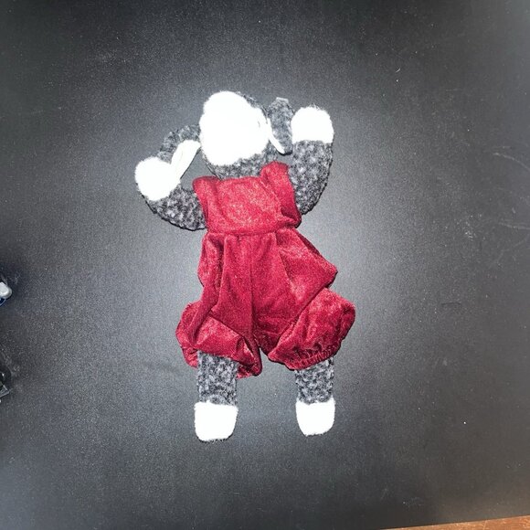 TY 1993 Attic Treasures LILLY THE LAMB With Red Velour Outfit Plush Stuffed Toy - Picture 12 of 15